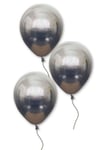 Uzay Grisi Renkli Krom Balon 50 Adet 30 Cm Koyu Gri Inanılmaz Parlak Rengi Canlı Doğum Günü Partisi