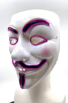 V For Vendatta Maske 3 Fonksiyonlu Mor Neon Işıklı Halloween Partisi Cadılar Bayramı Unisex Lüks