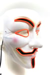 V For Vendatta Maske 3 Fonksiyonlu Turuncu Neon Işıklı Halloween Partisi Cadılar Bayramı Unisex Lüks