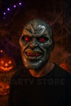 Vampir Maske Kanlı Gözlü Dişli 26x17 Cm Plastik Cadılar Bayramı Halloween Parti Kostüm Korku Maske