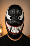 Venom Korku Maskesi Siyah Beyaz Keskin Dişli Maske Cadılar Bayramı Halloween Parti Kostüm Aksesuarı