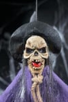 Welcome Yazılı Cadı Sese Duyarlı Işıklı Mor Renk 120 Cm Halloween Cadılar Bayramı Giriş Parti Dekoru