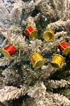 Yılbaşı 6lı Davul Süs Yılbaşı Yeni Yıl Çam Ağacı Süsü Gold Kırmızı Renk 3 Cm Parlak Süs