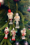 Yılbaşı Ağacına Asılan Fındıkkıran 5li 13 Cm Kurşun Asker Nutcracker Yılbaşı Yeni Yıl Dekoru