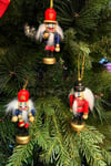 Yılbaşı Ağacına Asılan Fındıkkıran 6lı 8 Cm Kurşun Asker Nutcracker Yılbaşı Yeni Yıl Dekoru
