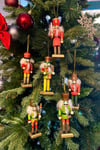 Yılbaşı Ağacına Asılan Retro Fındıkkıran 6lı 13 Cm Kurşun Asker Nutcracker Yılbaşı Yeni Yıl Dekoru
