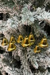 Yılbaşı Çam Ağacı Çan Süs Gold İpli 9lu 3 Cm Yeni Yıl Ağaç Süsü Gold Altın Sarısı Renk Zil Parlak