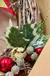 Yılbaşı Kapı Süsü 33x36 Cm Yeni Yıl Karşılama Dekoru Christmas Çelengi Kapı Çiçeği Dekoratif Fiyonk