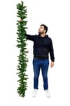 Yılbaşı Yeşil Garland 240 Cm 175 Gür Dallı Yeni Yıl Süsü Kapı Merdiven Şömine Kolon Branda Süsleme