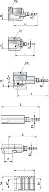 DN2 M16X1.5 10L SOMUNLU 90°