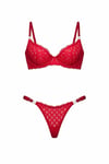 Angel Red Kırmızı Dantel Bralet Sütyen ve Tanga İç Çamaşır Takımı