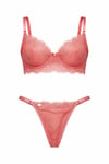 Lucy Pink Pembe Sütyen Külot İç Çamaşır Takımı