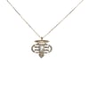 14 Ayar Altın Art Deco Esintili Baget Zirkon Taşlı Kolye | Acar Gold