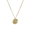 Taşlı Harf Detaylı Madalyon Kolye | Acar Gold