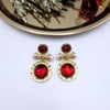Bordo Vintage Tasarım Küpe