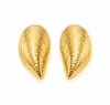 Tırtık Desenli Midye Gold Küpe