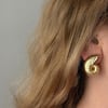 Tırtık Desenli Salyangoz Gold Küpe