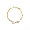 Xuping Ortası Geometrik Baget Taşlı Kalp Kordon Love Gold Bilekliik