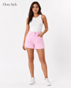 Pembe Tensel Denim Şort