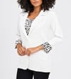 CeketKrem Yakalı Cepli Leopar Desen Katlamalı Uzun Kol  Pamuklu Casual Blazer  CeketACLASSICS