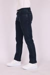 JEAN Erkek Lacivert Desenli Slim Fit Dar Kesim Pamuk Denim Esnek Jean Kot PantolonACLASSICS