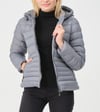 KABAN / MONTKadın Gri Kapüşonlu Su Geçirmez Yumuşak Dokulu Anorak KabanACLASSICS