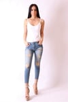 PantolonPayetli Yırtık Jean PantolonACLASSICS