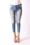 PantolonPayetli Yırtık Jean PantolonACLASSICS