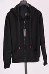SPORTSiyah Kapüşonlu Fermuarlı Pamuk Spor SweatshirtACLASSICS