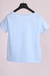 T-ShirtBebe Mavi Oval Yaka Cep Detaylı Yarım Kollu Salaş Pamuk Kısa T-ShirtACLASSICS