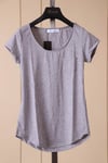 T-ShirtGri Cep Detaylı Pamuk T-ShirtACLASSICS