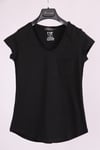 T-ShirtGri Siyah V Yaka Cep Detaylı Yarım Kollu Slim Fit Pamuk 2'li Paket T-ShirtACLASSICS