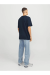 Jack & Jones Erkek Lacivert Jjhudson Tee Ss Crew Neck Ln T-shirt 12268477JACK&JONES12268477