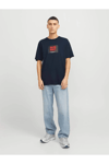 Jack & Jones Erkek Lacivert Jjhudson Tee Ss Crew Neck Ln T-shirt 12268477JACK&JONES12268477