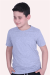 Basic Bisiklet Yaka %100 Pamuk Likralı Düz Unisex Çocuk T-shirtMarkahit00437