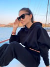 %100 Pamuk Şardonlu Siyah Takım
