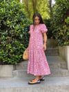 Animal Print Poplin Elbise Pembe