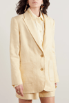 Butteryellow Vatkalı Keten Premium Oversize Blazer