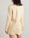 Butteryellow Vatkalı Keten Premium Oversize Blazer