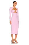 Cut Out Pembe Bandaj Elbise