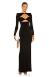 Cut Out Siyah Bandaj Elbise