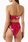 Desenli Straplez Premium Bikini Takım