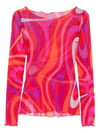 Desenli Transparan Premium Top