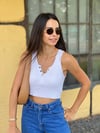 Fitilli Çıtçıtlı Crop Triko Atlet 