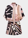Geometrik Desenli Premium Mini Elbise