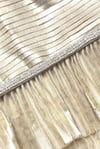 Gold Rengi Pileli Kristal Kemerli Premium Maksi Elbise