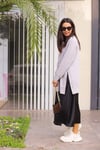 Gri Fermuar Detaylı Sweatshirt