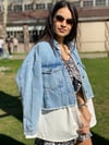 İki Renkli Jean Ceket