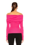 Kayık Yaka Tasarım Kazak (Pembe)