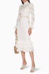 Kemerli Midi Boy Tasarım Tül Elbise